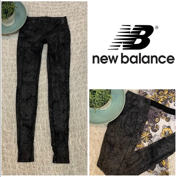 New Balance Pants - New Balance Faux Leather Barre Workout Yoga Pants Athletic Leggings Black Small